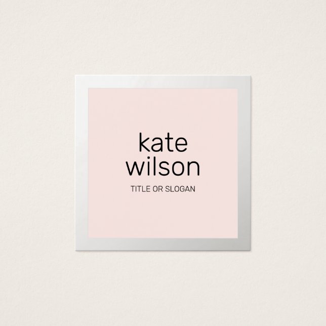 Modern  Rosa Beauty-Professionell Fyrkantigt Visitkort (Framsida)