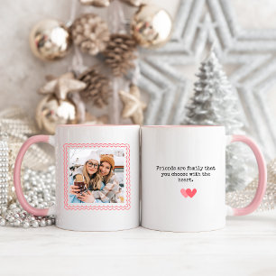 Modern Rosa Best Friends Bestie Photo Mugg
