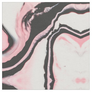 Modern Rosa Black Paden Marble Mönster Tyg
