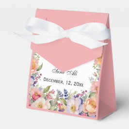 Modern Rosa Blommig Nikah Muslim-inbjudan Presentaskar