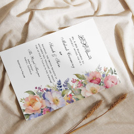 Modern Rosa Blommigt Mehndi Muslim Investigation Inbjudningar