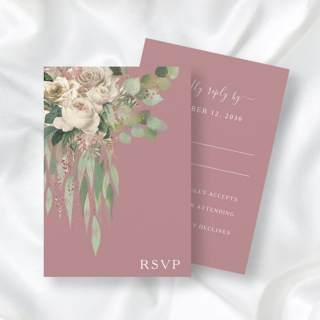 Modern Rosa Blommigt Peonies Bröllop OSA Kort (Skapare uppladdad)