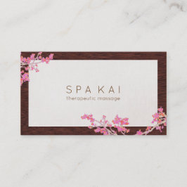 Modern Rosa Blommigt Spa-massageterapi Visitkort