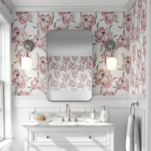 Modern Rosa Blommigt Tapet