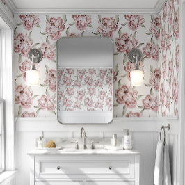 Modern Rosa Blommigt Tapet