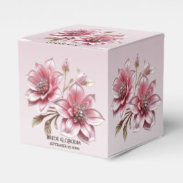 Modern rosa blommor presentförpackning presentaskar