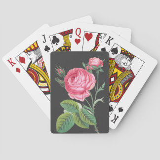 Modern rosa blomster casinokort