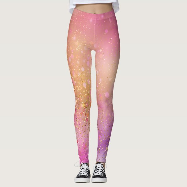 Modern Rosa Blue-Gnistra Leggings (Framsida)