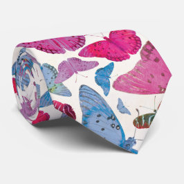 Modern Rosa Blue Lila Butterfly Mönster Slips