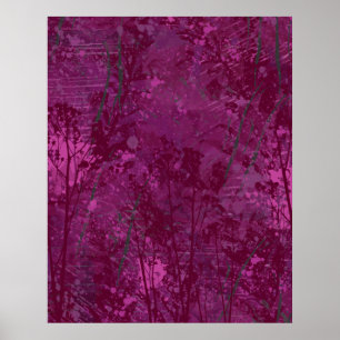 Modern Rosa botaniskt Poster