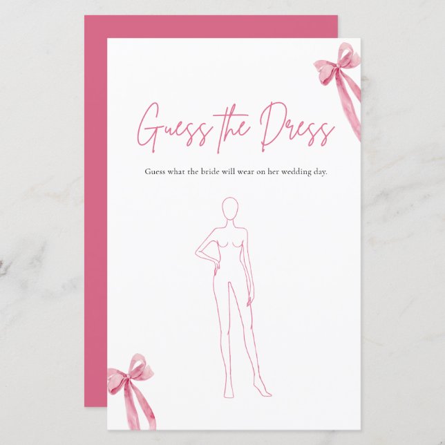 Modern Rosa Bow gissar Möhippan Dress (Fram/baksida)