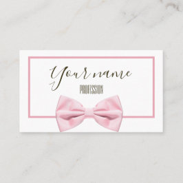 Modern Rosa Bow-Snyggt enkel Visitkort