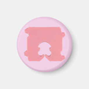 Modern Rosa Brödklämma Geometrisk Silhuett Magnet