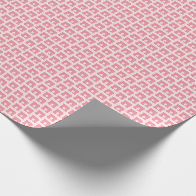 Modern Rosa Brödklämma Geometrisk Silhuett Presentpapper (Hörn)