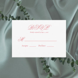 Modern Rosa Bröllop OSA Card