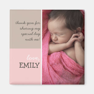 Modern Rosa Brown Tack Photo Magnet