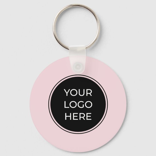 Modern Rosa Business QR-kod Nyckelring (Framsida)