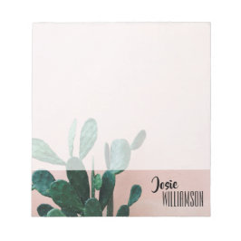 Modern Rosa Cactus Anteckningsblock