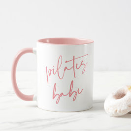 Modern Rosa Calligraphy Workout Gym Pilates Babe Mugg