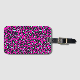 Modern Rosa Cheetah Leopard Animal Print Bagagebricka