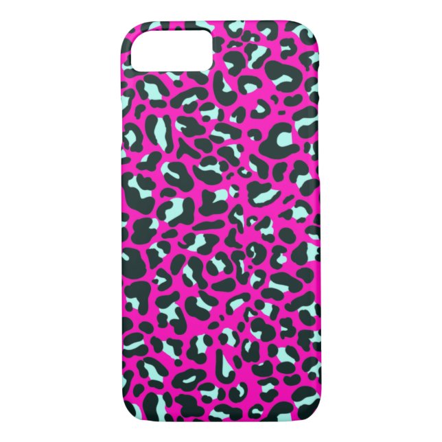 Modern Rosa Cheetah Leopard Animal Print Case-Mate iPhone Skal (Baksida)