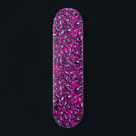 Modern Rosa Cheetah Leopard Animal Print Mini Skateboard Bräda 18,5 Cm<br><div class="desc">Trendig alltid shock rosa fast färg. Vild safari och djungeldjur. Modern chic bra liten cheetah,  leopard skin animal print in white and pastel mint and rosa färg. Det finns ett litet fuskverk.</div>