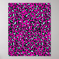 Modern Rosa Cheetah Leopard Animal Print