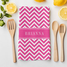 Modern Rosa Chevron Ränder Namn