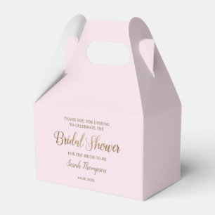 Modern Rosa Chic Möhippa Guld Script Anpassningsba Presentaskar