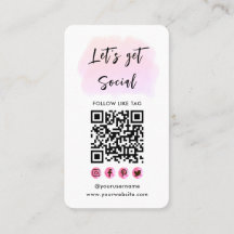 Modern Rosa Connect with US QR Code Social Media