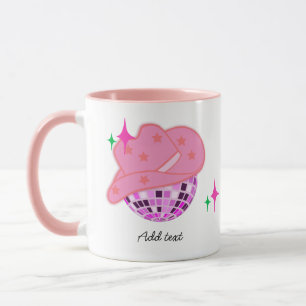 Modern Rosa Disco Cowgirl Cowboy Mugg