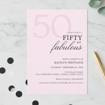 Modern Rosa Djärv 50 och Fantastisk Födelsedagsfes