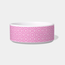 Modern Rosa Dreams Mönster Ceramic Pet Bowl