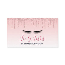 Modern Rosa Dripping Glitter & Black Eyelash