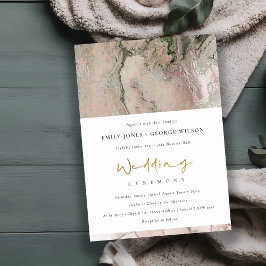 MODERN ROSA DUSKY RO GULD AGATE WEDDING INVITE TACK KORT