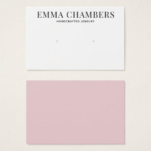 Modern Rosa Earring Visning Cards för Chic Visitkort