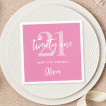 Modern Rosa Elegant 21-årsdag