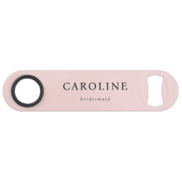 Modern Rosa Elegant Bridesmaid Långa Flaskppnare