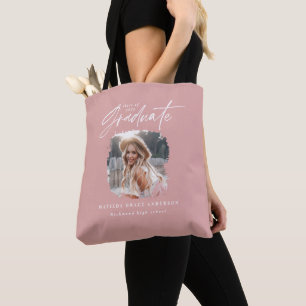 Modern rosa-elegant för giftigt skript, foto stude tygkasse
