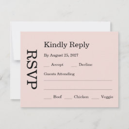 Modern Rosa Erröda Bröllop OSA Kort