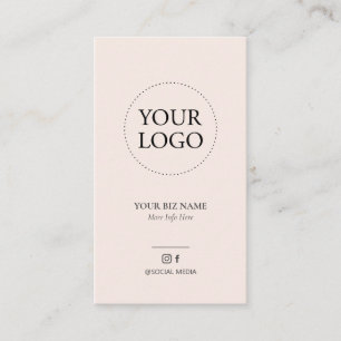 Modern Rosa Errödfärgad Logotyp Presentkort Företa Visitkort