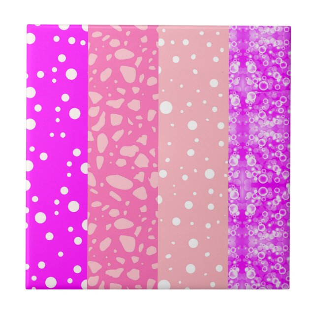 Modern Rosa Färg (Struktur), dekorativ kvadrat Kakelplatta (Framsidan)