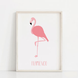 Modern Rosa Flamingo Konst Poster