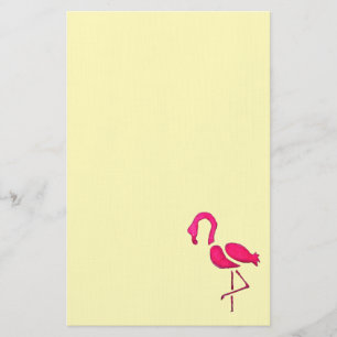 Modern rosa flamingo konstfärg brevpapper