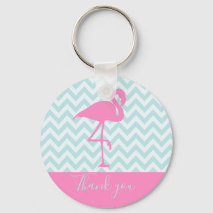 Modern Rosa Flamingo, Tack Nyckelring