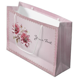 Modern Rosa Flowers Gift Bag