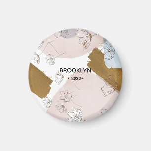 Modern Rosa Flowers Magnet