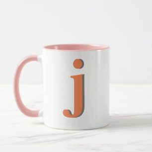 Modern Rosa för den ursprungliga Orangen Brev Mugg