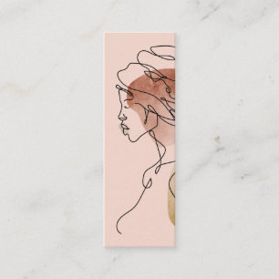 Modern Rosa för konstnärer i kvinnans makeup Mini Visitkort