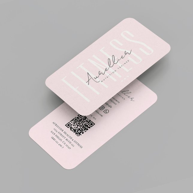 Modern Rosa för personlig träningsträning, dietike Visitkort (Modern Personal Trainer Fitness Dietician Nutritionist Pink Business Card
)